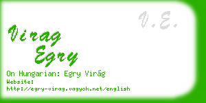 virag egry business card